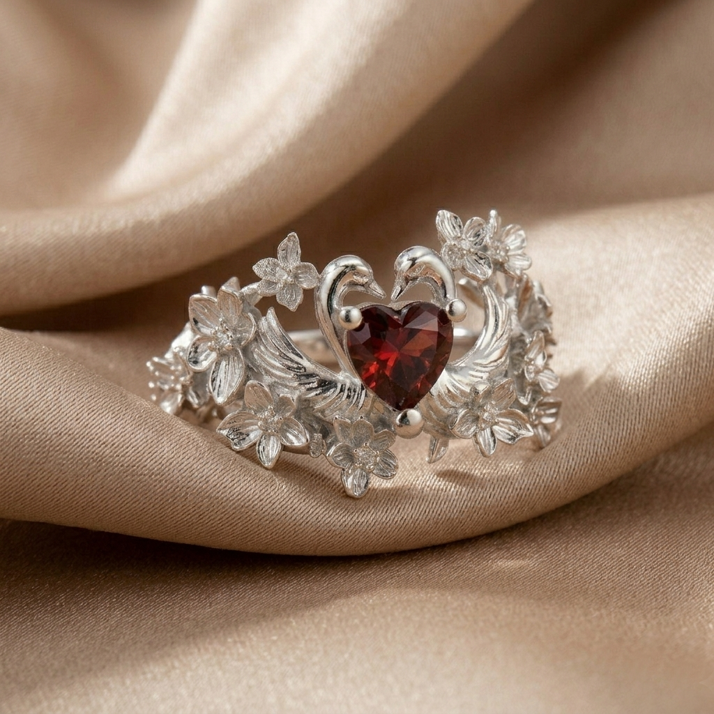 Anillo Cisne Plata 950 | Diseño de Autor | Luya Joyería