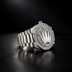Anillo para hombre con piedras brillantes en plata 950 – Ice
