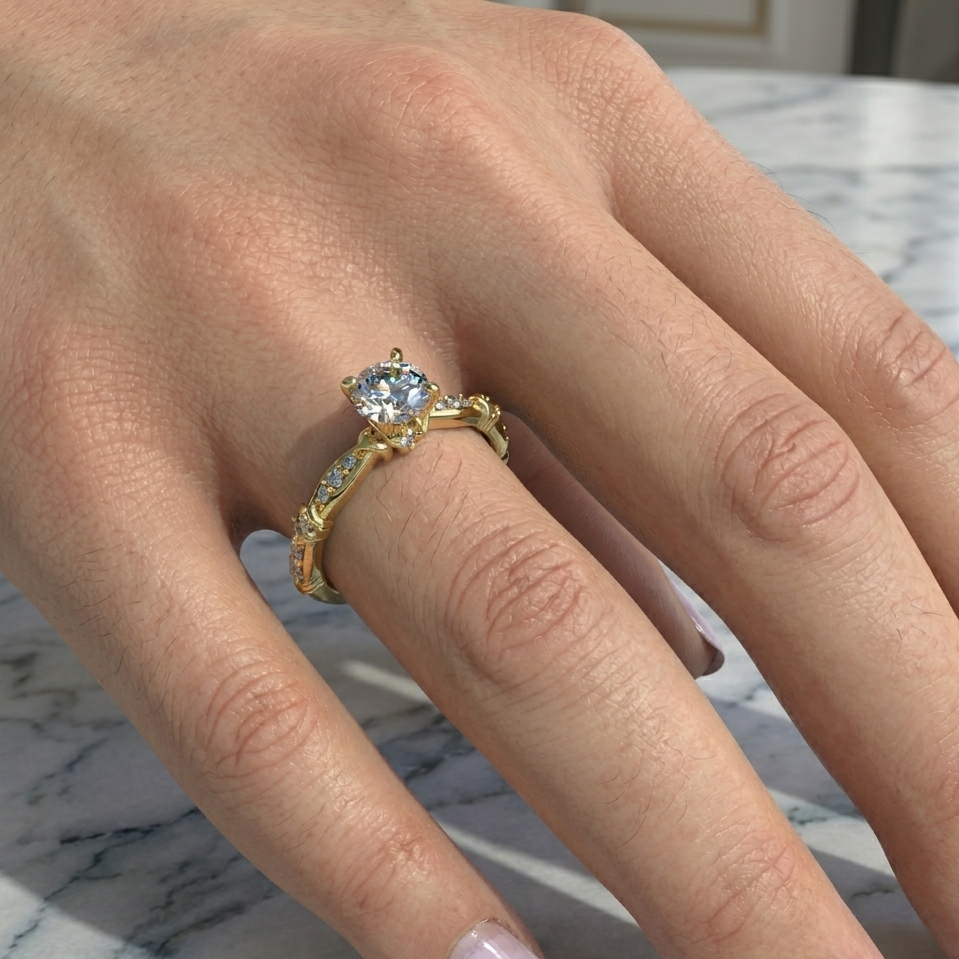 Anillo de Compromiso Lluvia - Plata 950 | Luya Joyería