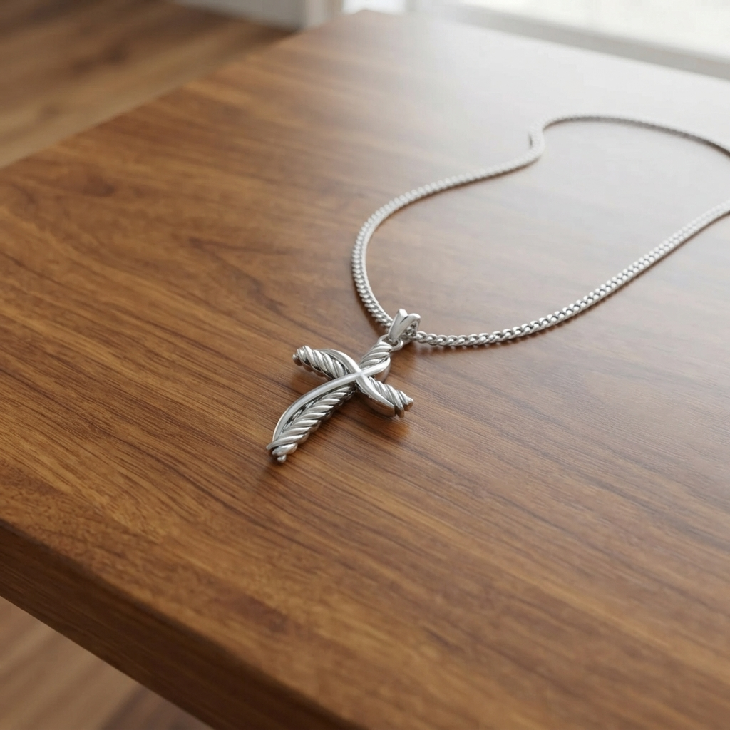 Collar Cruz Divina en Plata 950 | Joyería de Autor - Luya