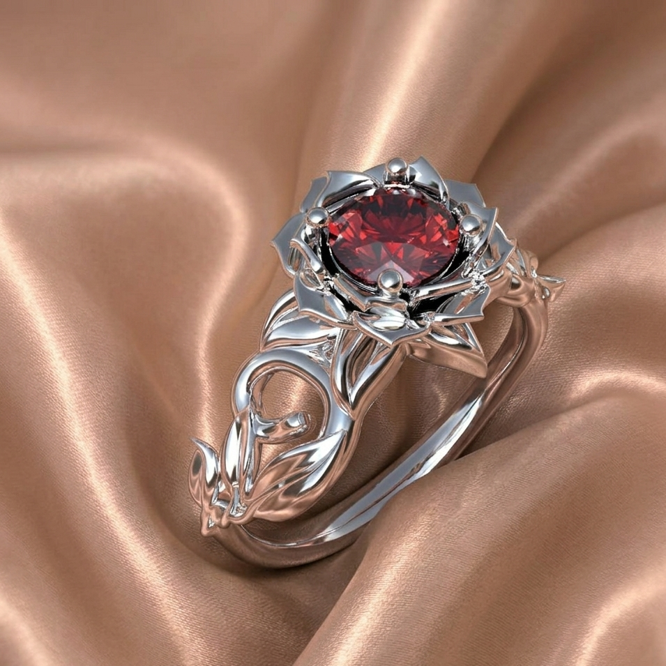 Pétalos de Luz Anillo Plata 950 | Hecho a Mano | Luya Joyería