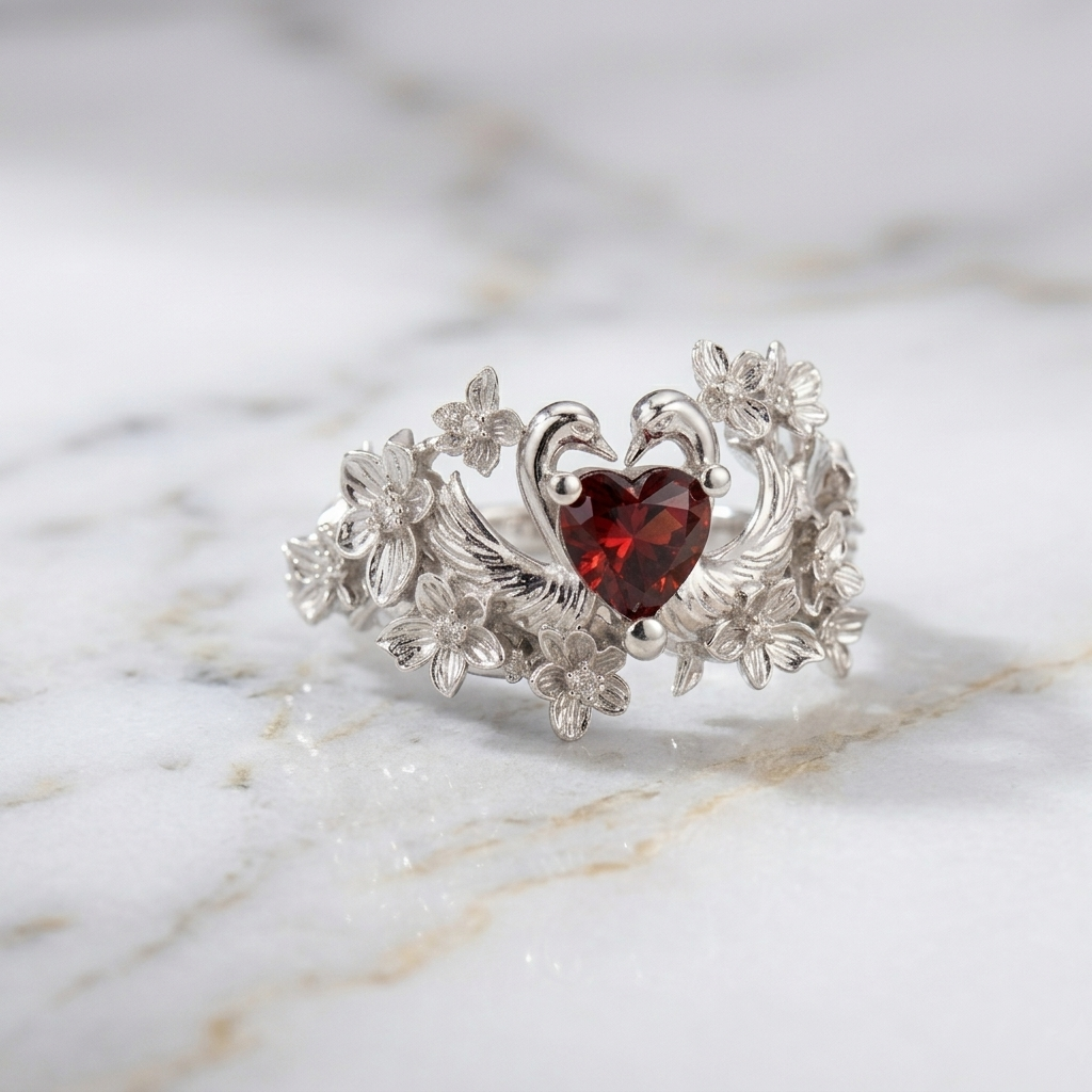 Anillo Cisne Plata 950 | Diseño de Autor | Luya Joyería