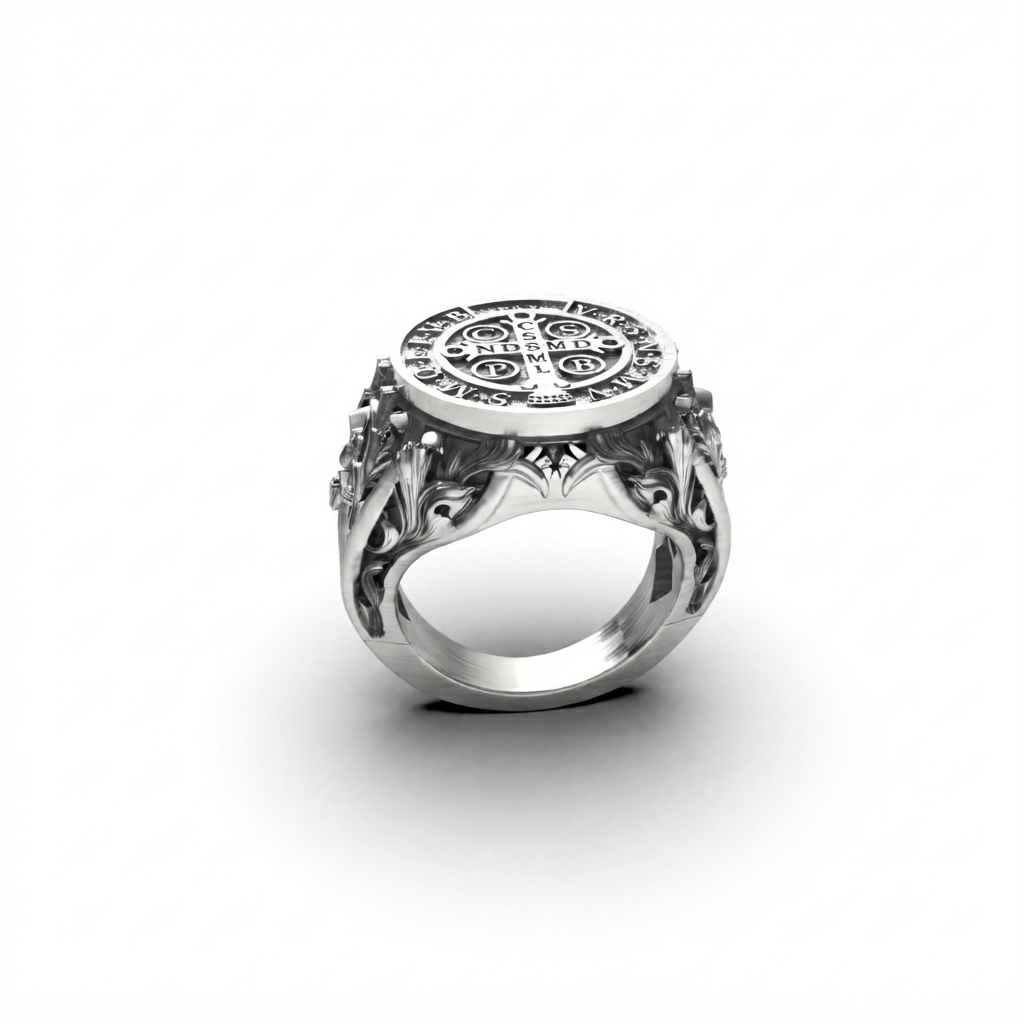 Anillo San Benito Plata 950 | Diseño de Autor | Luya Joyería