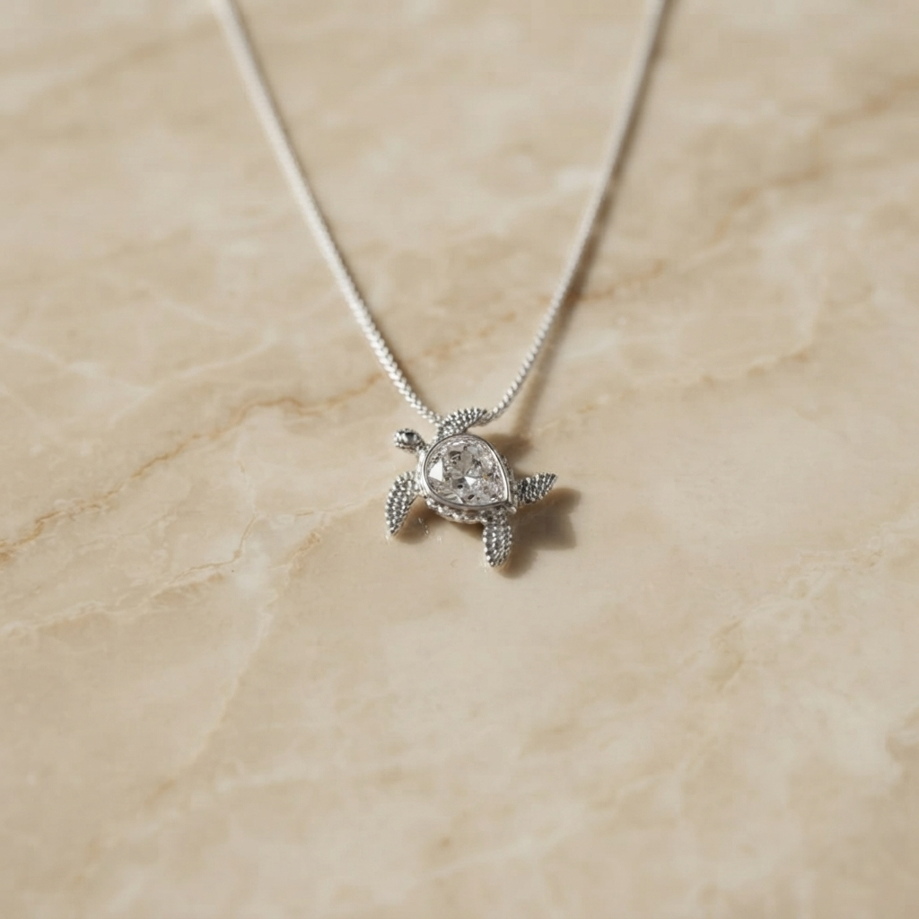 Collar de Tortuga de Plata 950 | Hecho a Mano - Luya Joyería