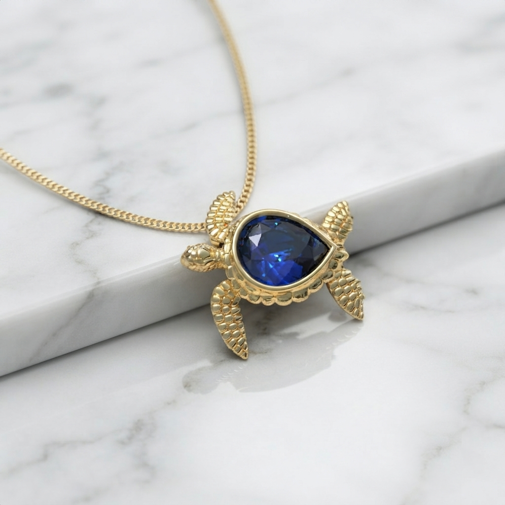 Collar de Tortuga de Plata 950 | Hecho a Mano - Luya Joyería