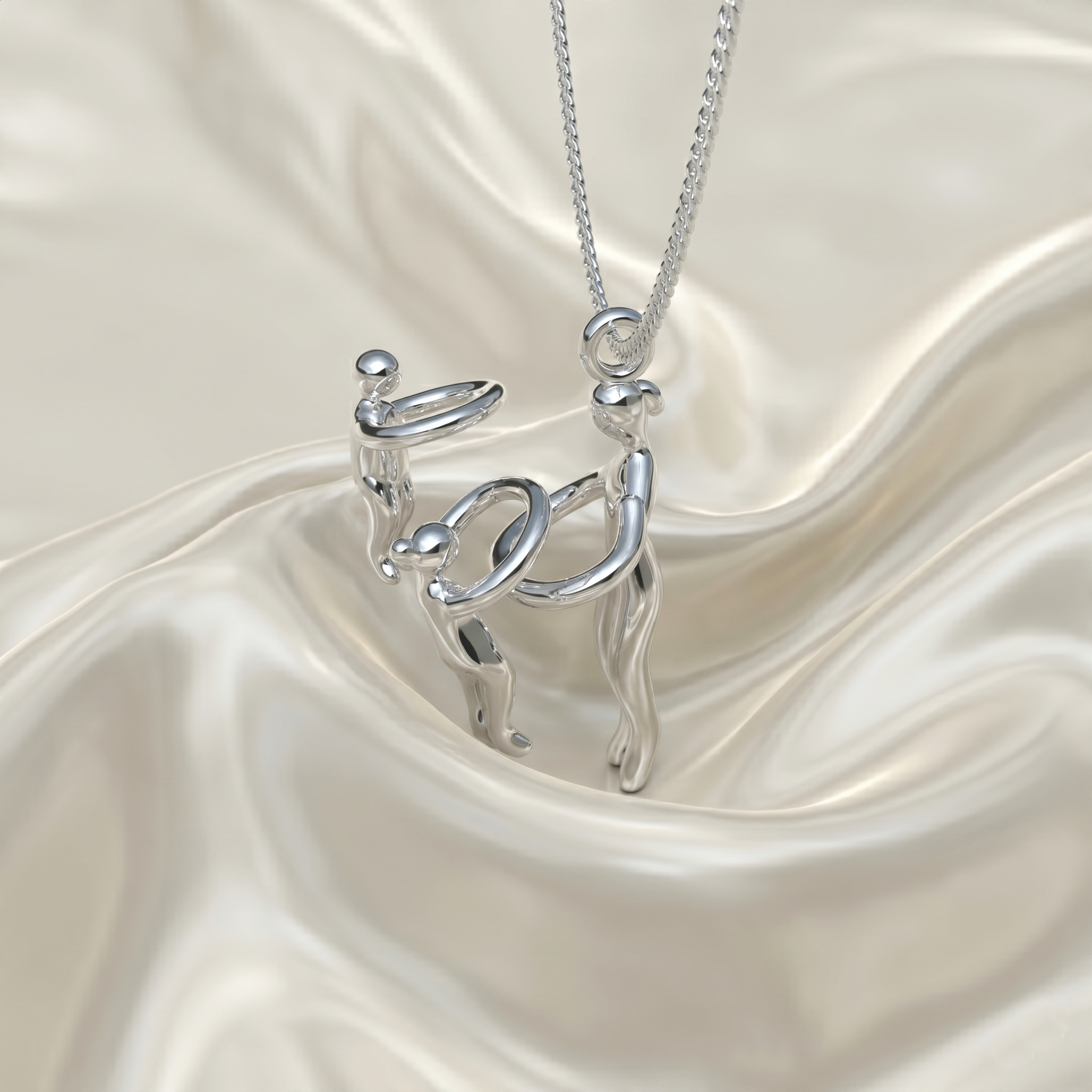 Collar Abrazo eterno de mamá Plata 950 | Hecho a Mano | Luya Joyería