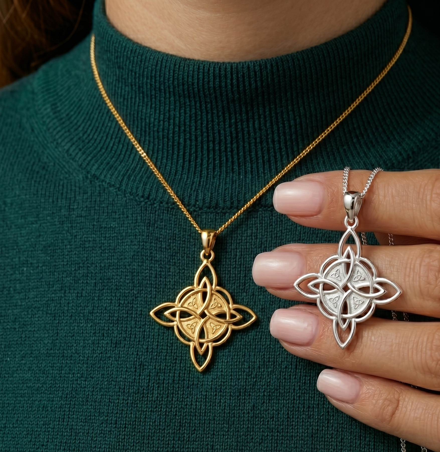 Collar Nudo de Bruja Plata 950 | Hecho a Mano | Luya Joyería