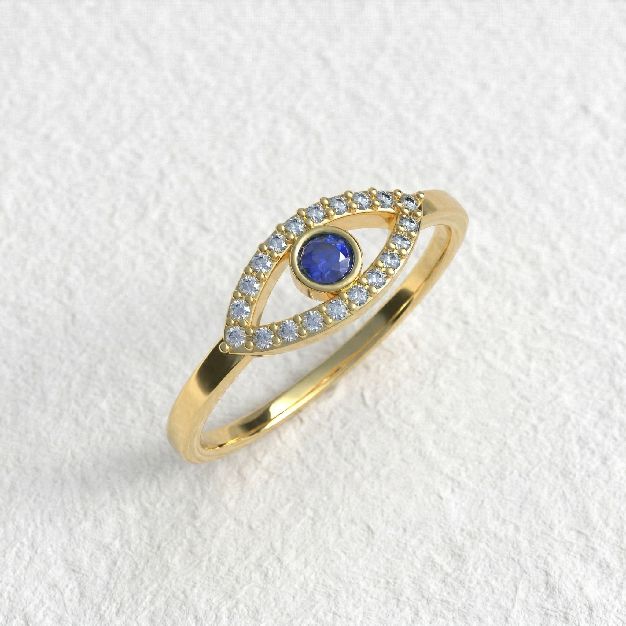 Anillo Ojo Turco Plata 950 | Hecho a Mano | Luya Joyería
