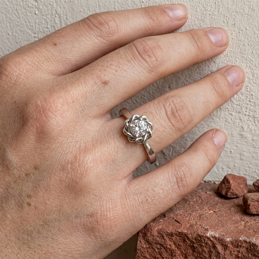 Anillo Cuerda - Plata 950 | Luya Joyería