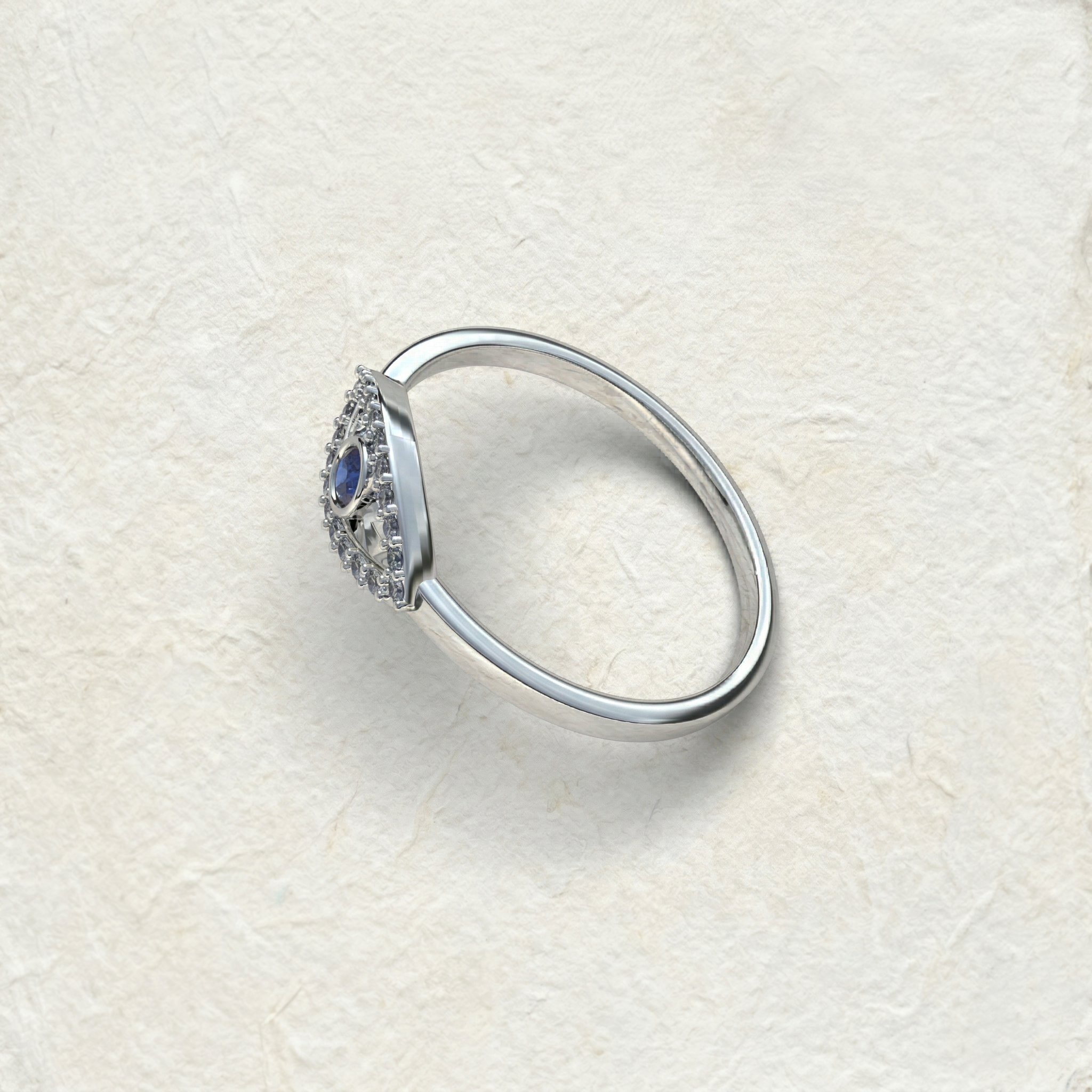 Anillo Ojo Turco Plata 950 | Hecho a Mano | Luya Joyería