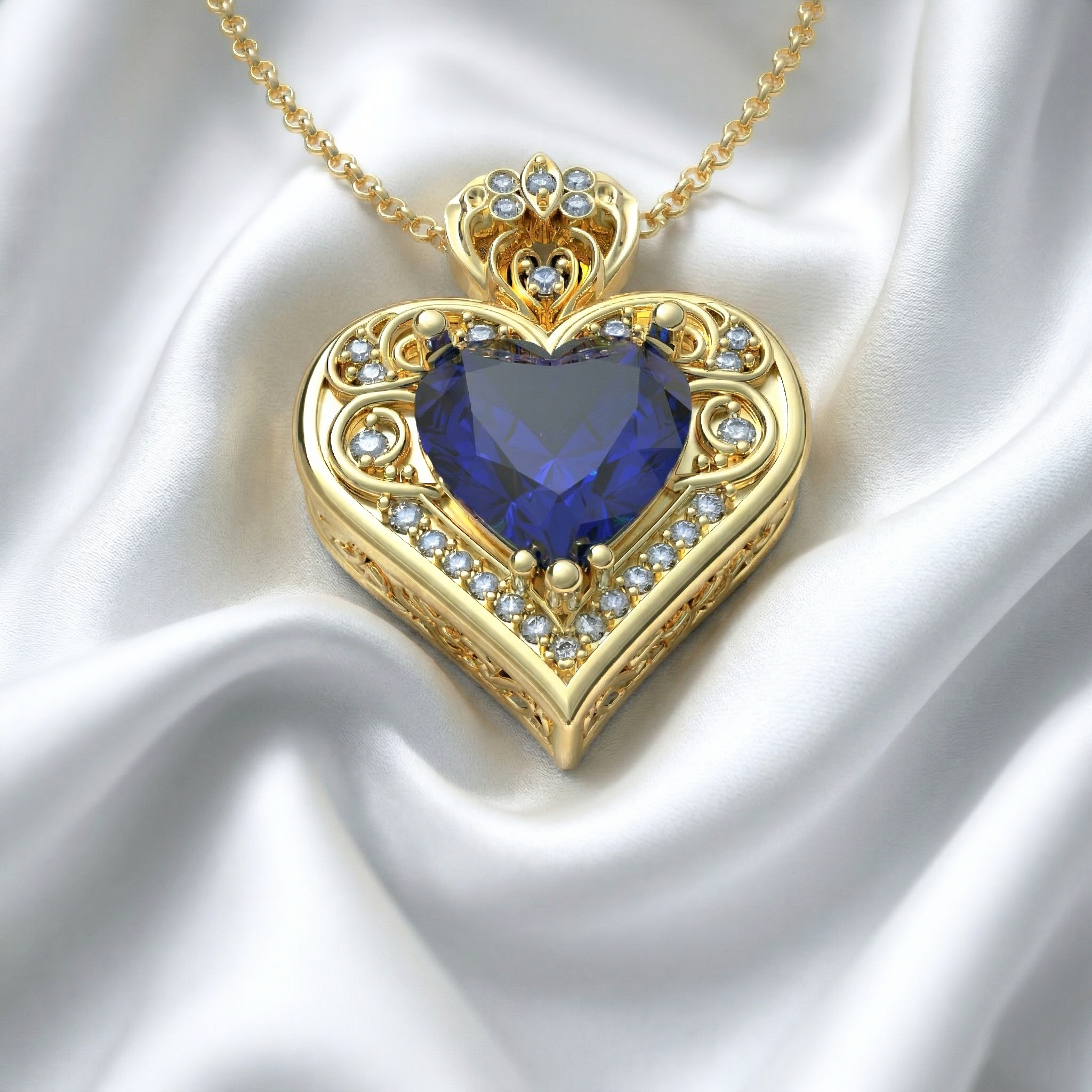 Collar Corazon de vida Plata 950 | Hecho a Mano | Luya Joyería