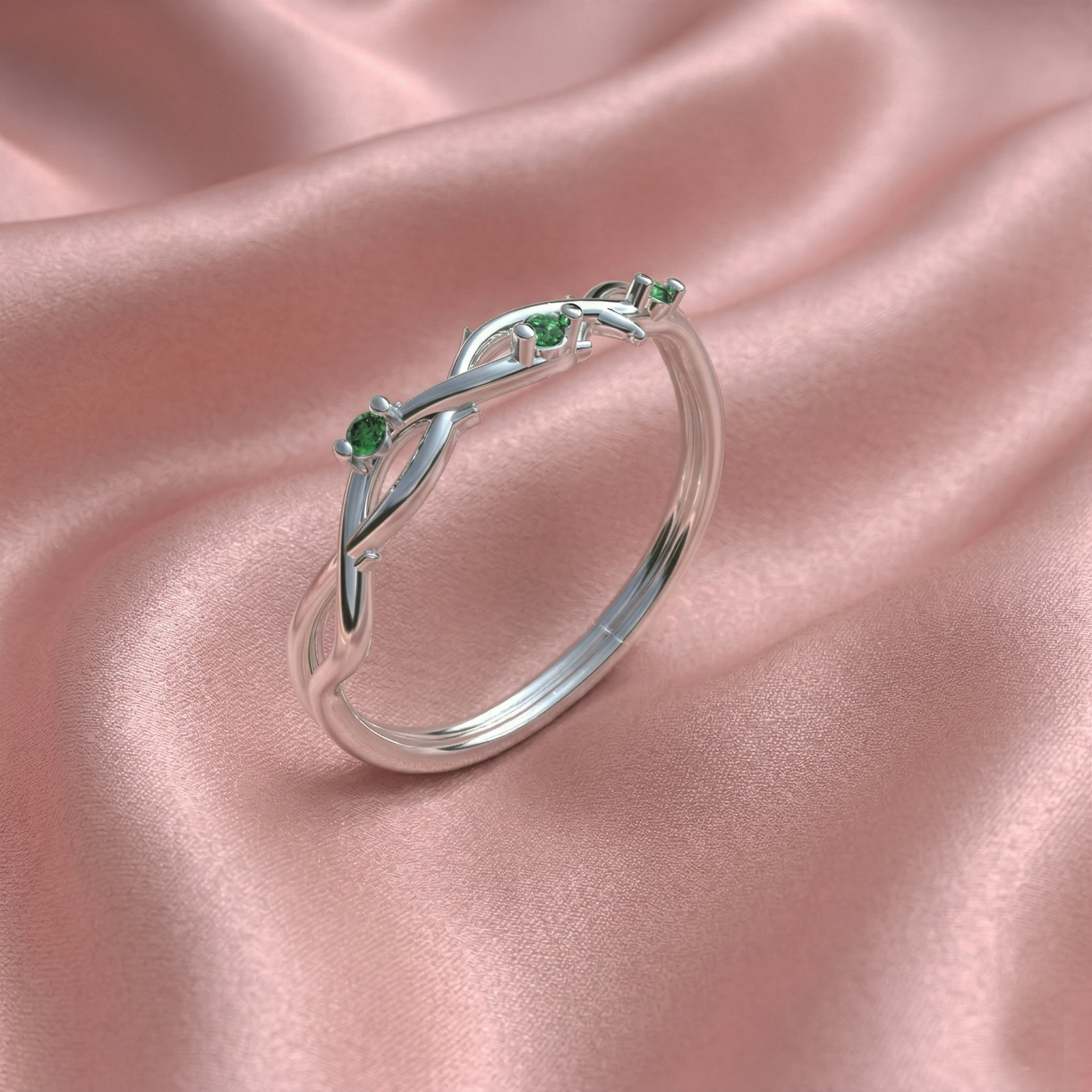 Anillo Ramas Plata 950 | Hecho a Mano | Luya Joyería