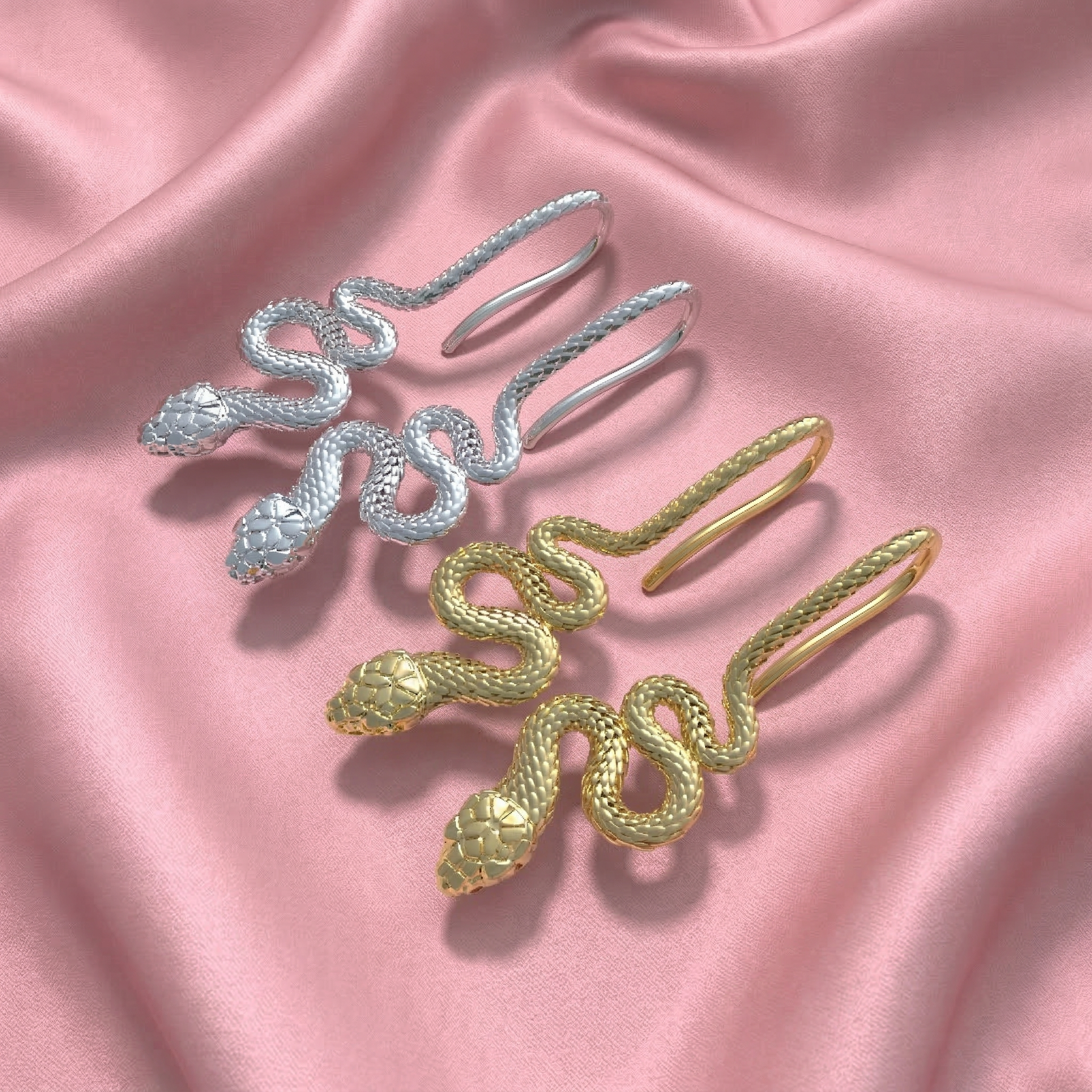 Detalle del cierre seguro y acabado artesanal de aretes Plata 950 enchapados en Oro 18k — Luya Joyería Perú