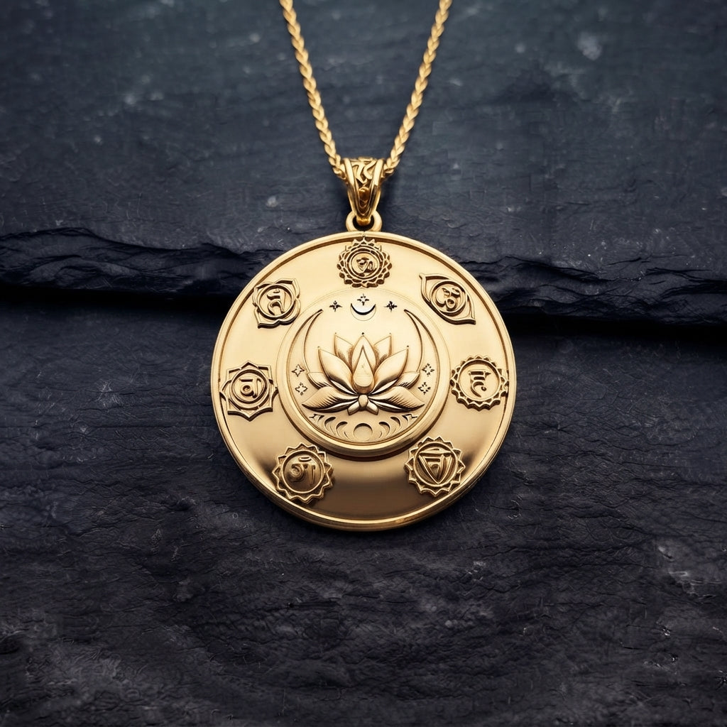 Collar chakras Plata 950 y Oro 18k | Diseño de Autor | Luya Joyería