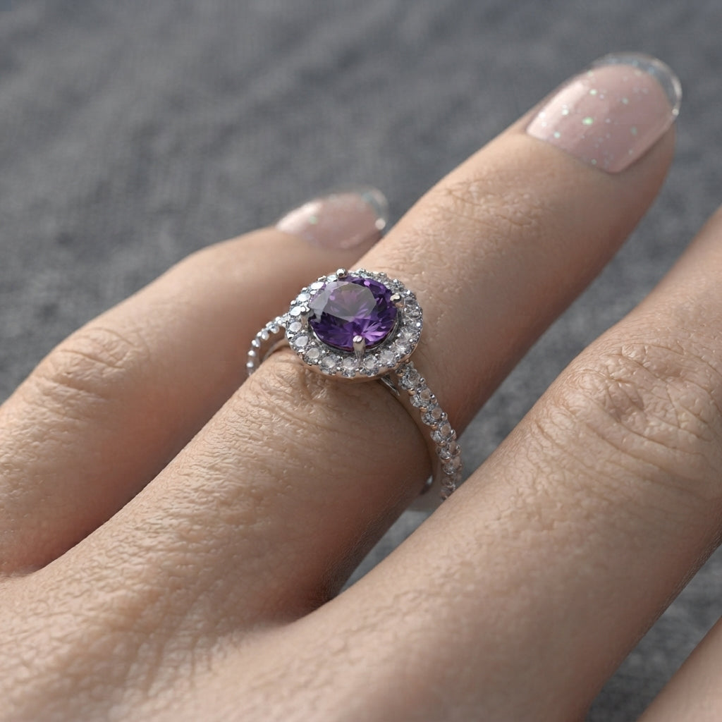 Halo White Ring
