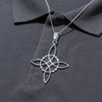 Men's Witch Knot Necklace in 950 Silver | Designer Jewelry - Luya