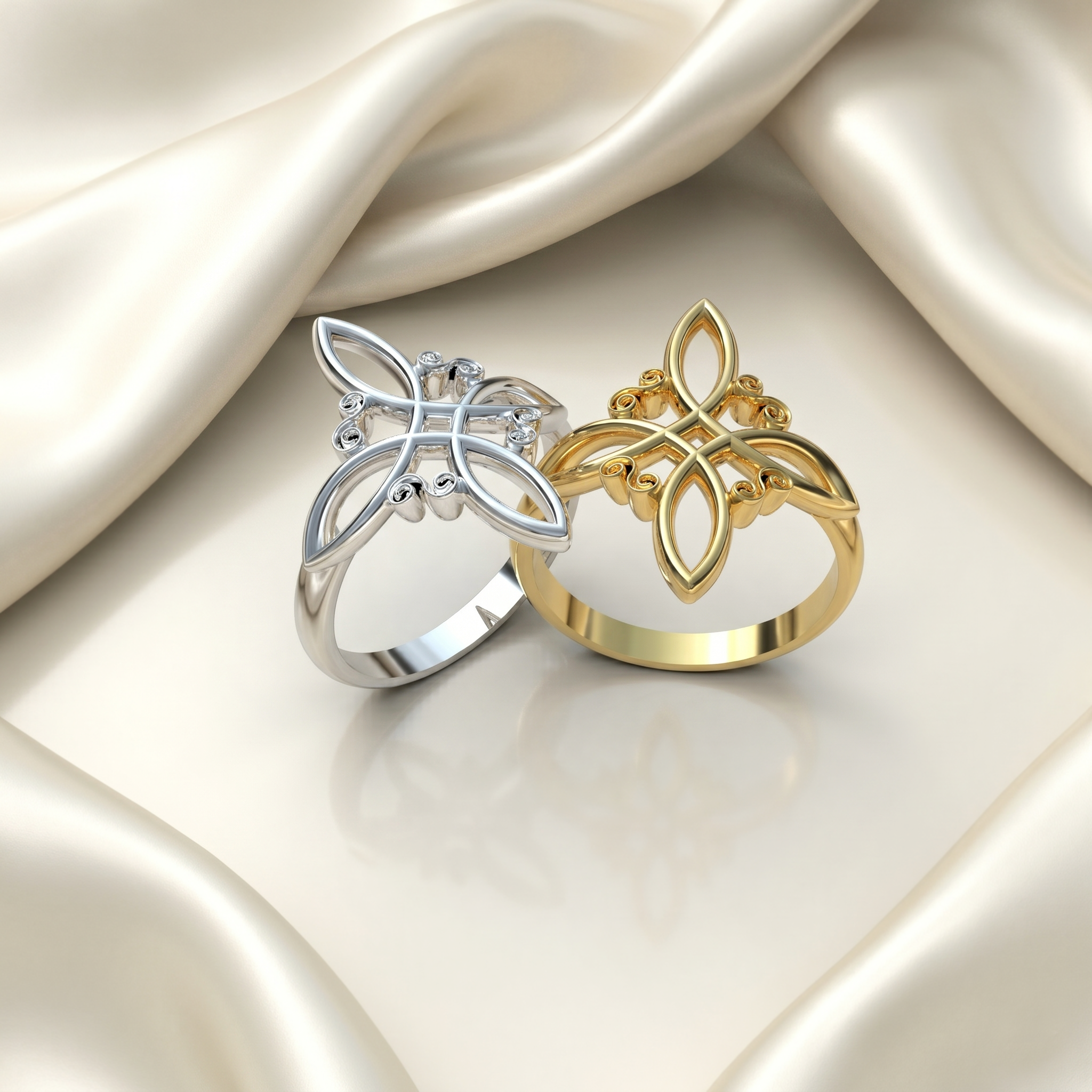 Anillo Nudo de bruja Plata 950 | Hecho a Mano | Luya Joyería