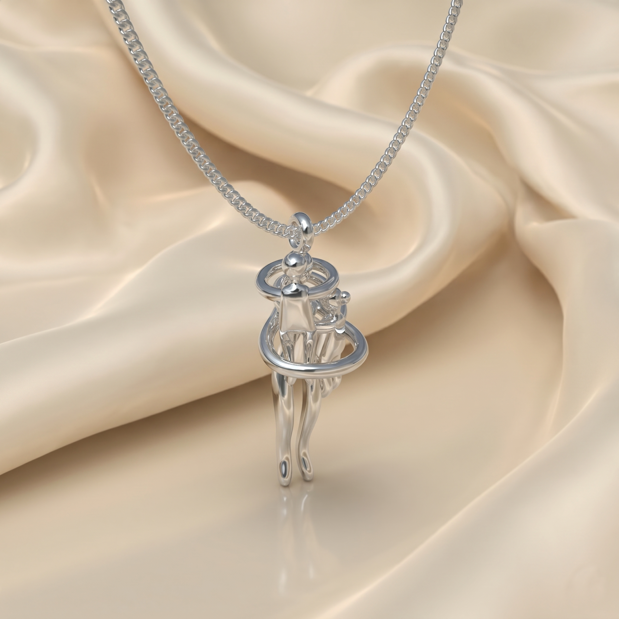 Collar Abrazo eterno de mamá Plata 950 | Hecho a Mano | Luya Joyería