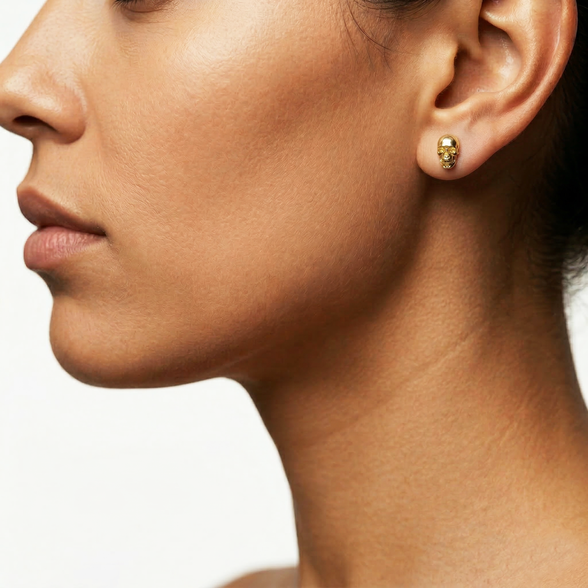 Aretes de Craneo Plata 950 | Hecho a Mano | Luya Joyería