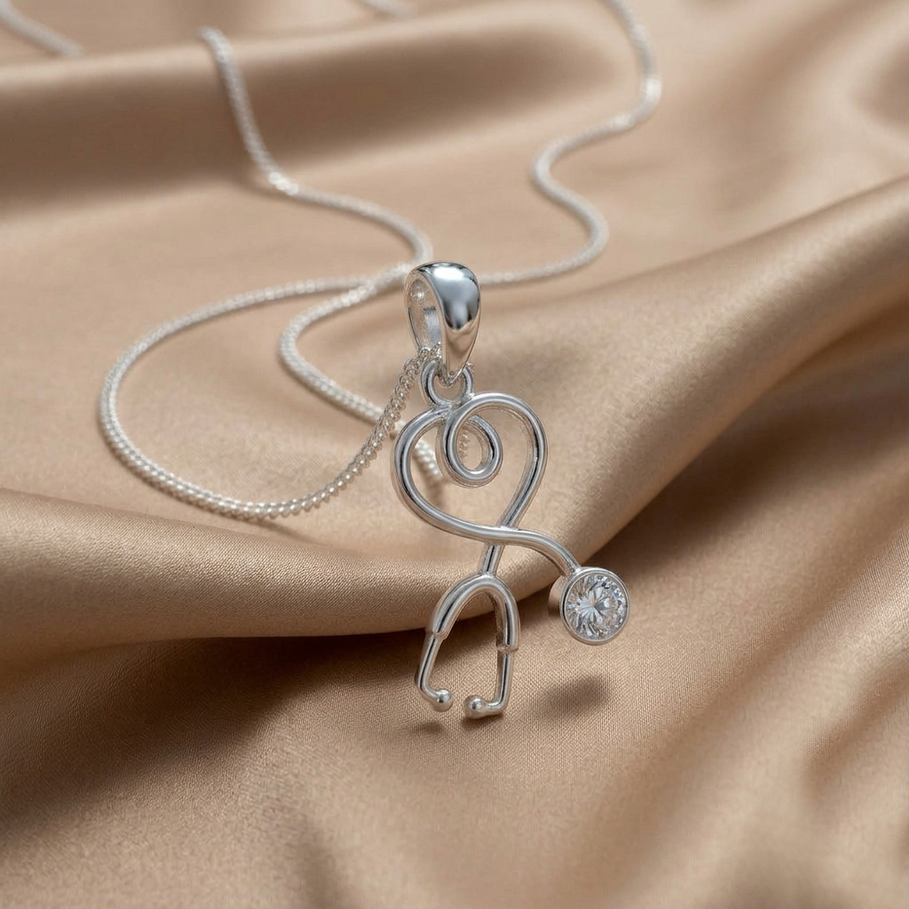 Collar Estetoscopio en Plata 950 - Luya Joyeria