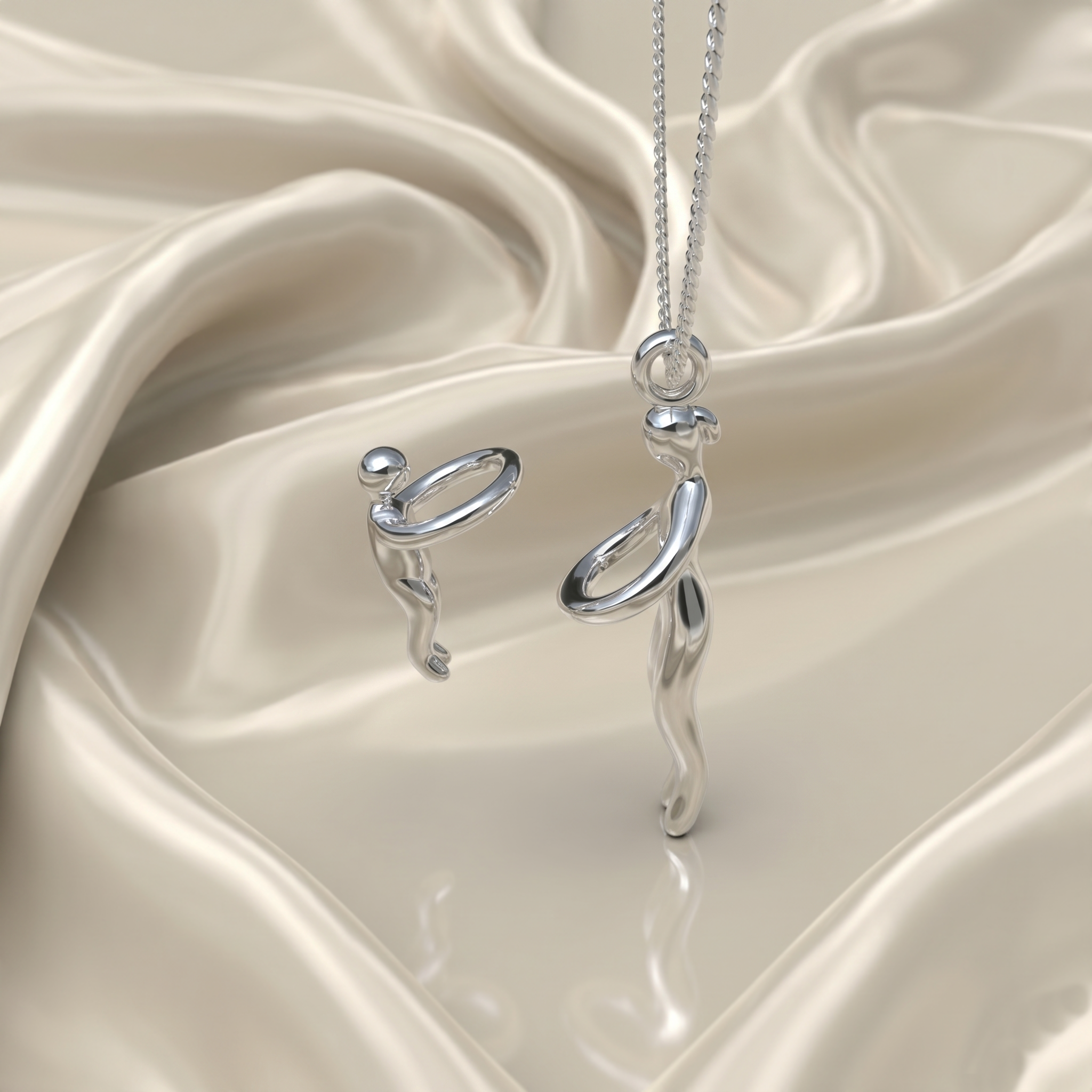 Collar Abrazo eterno de mamá Plata 950 | Hecho a Mano | Luya Joyería
