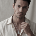 Collar de ancla en plata 950 para hombre