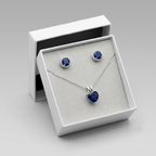 Set de aretes y collar Divina en plata 950