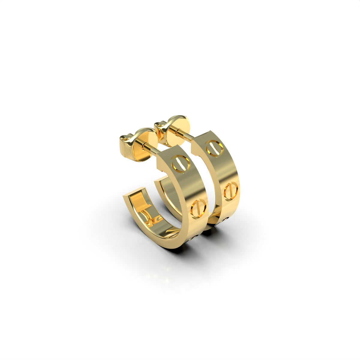 Aretes argolla en plata 950 y baño de oro 18k – CL