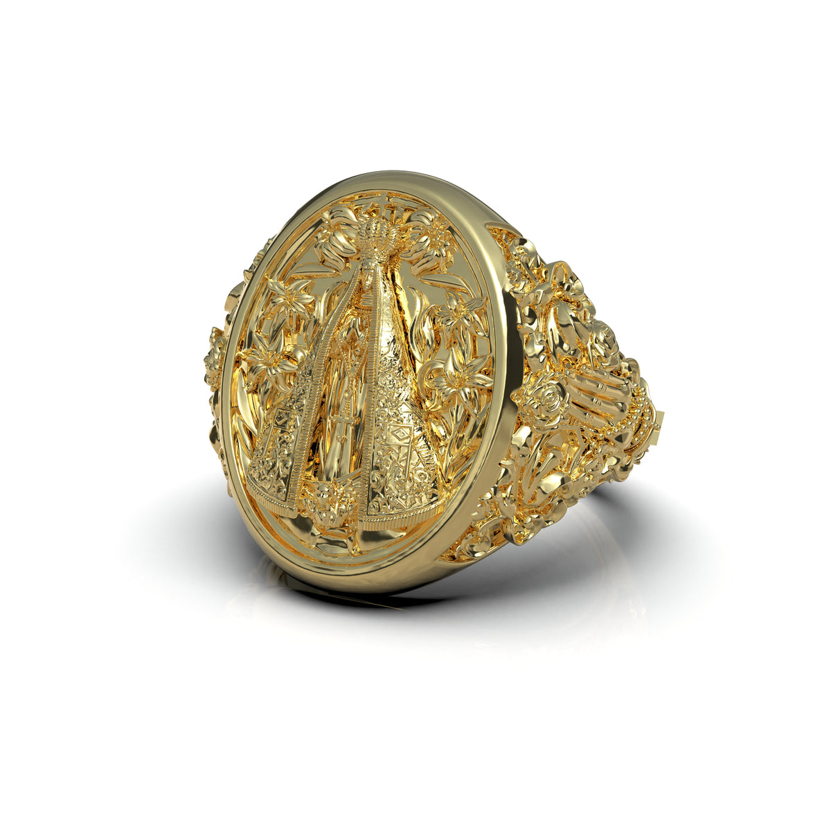 Anillo Nuestra Señora Aparecida Plata 950 | Luya Joyería