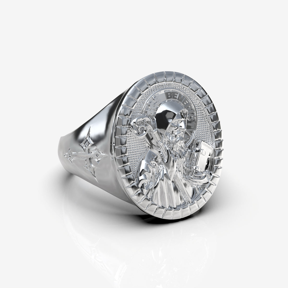 Anillo San Benito Plata 950| Luya Joyería