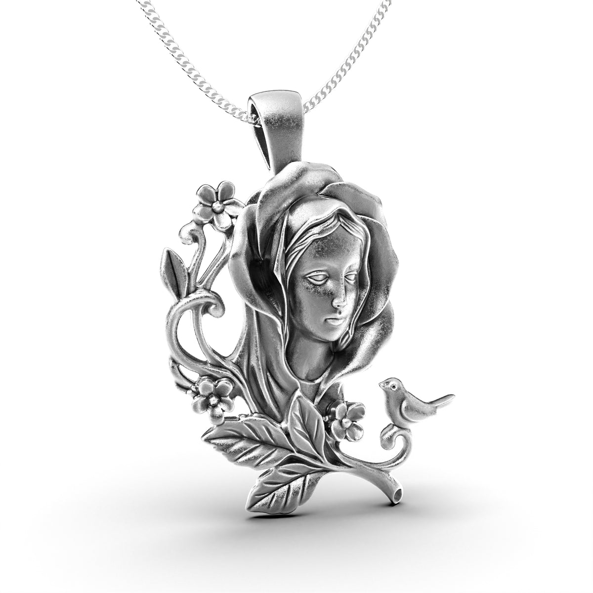 Collar de la Virgen Maria Plata 950 | Luya Joyería
