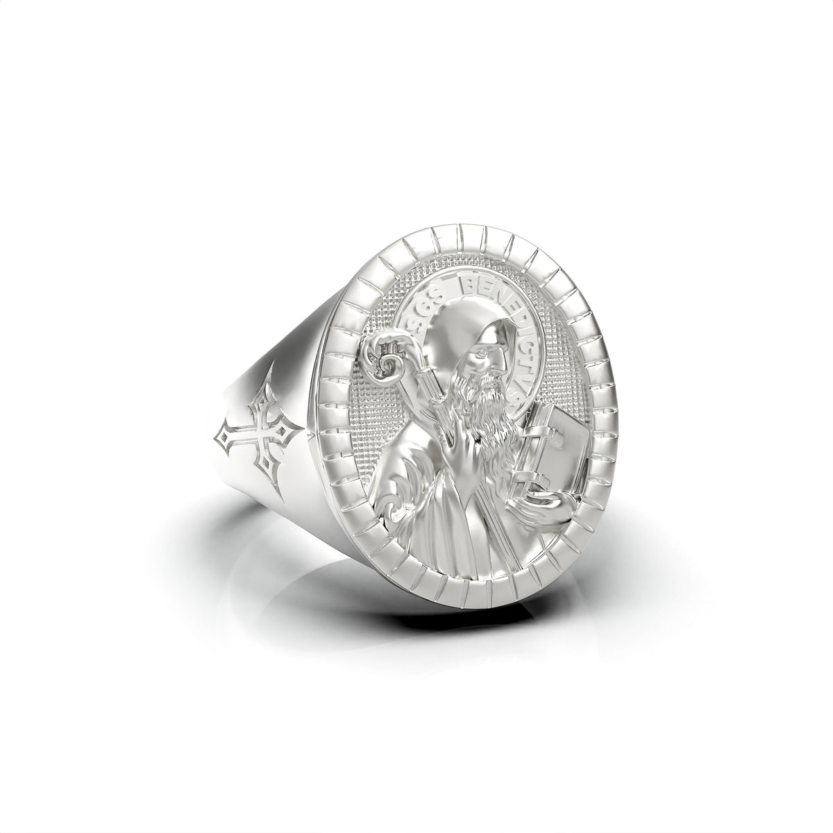 Anillo San Benito Plata 950| Luya Joyería