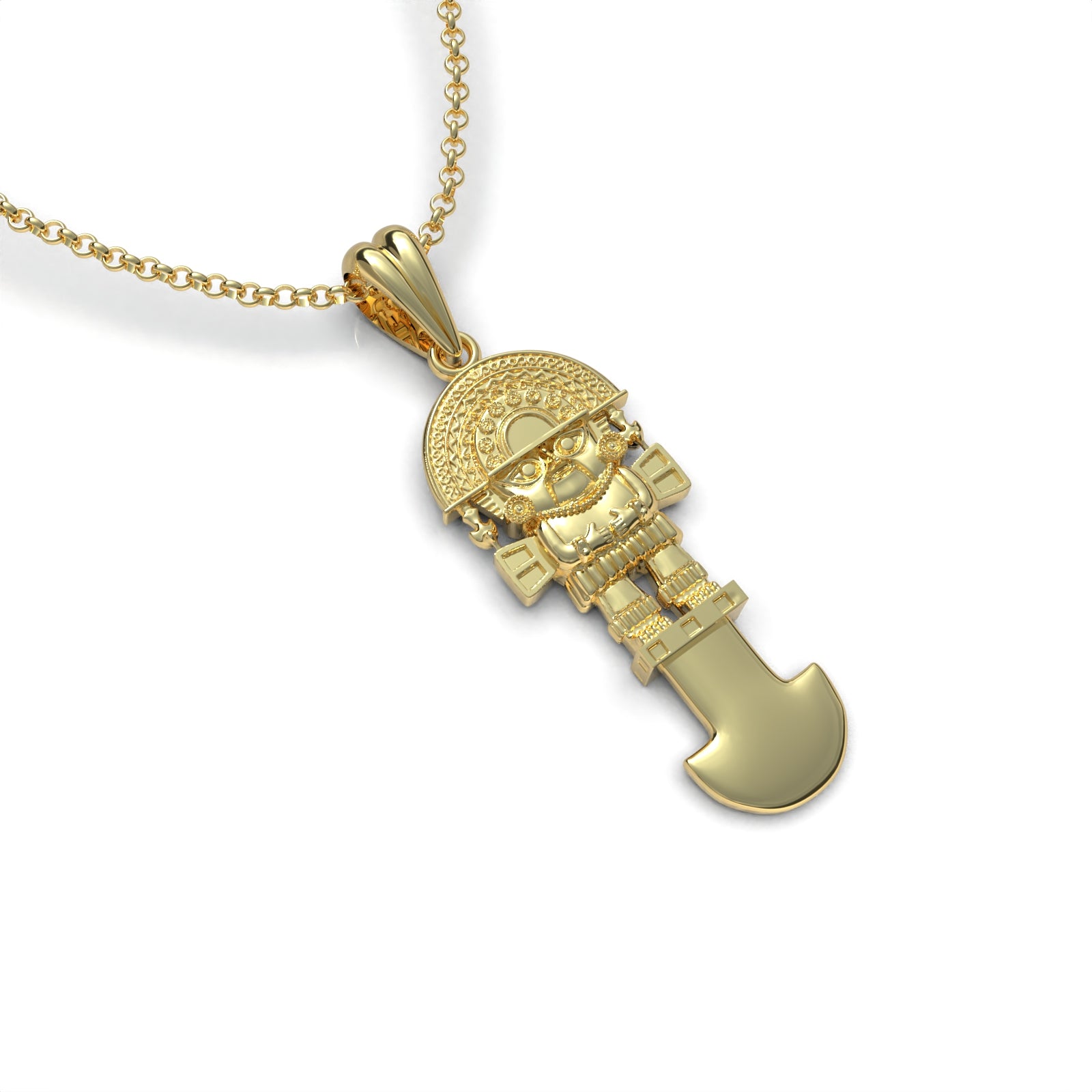 Dije de Tumi detallado en Plata 950 de Luya Joyería Perú