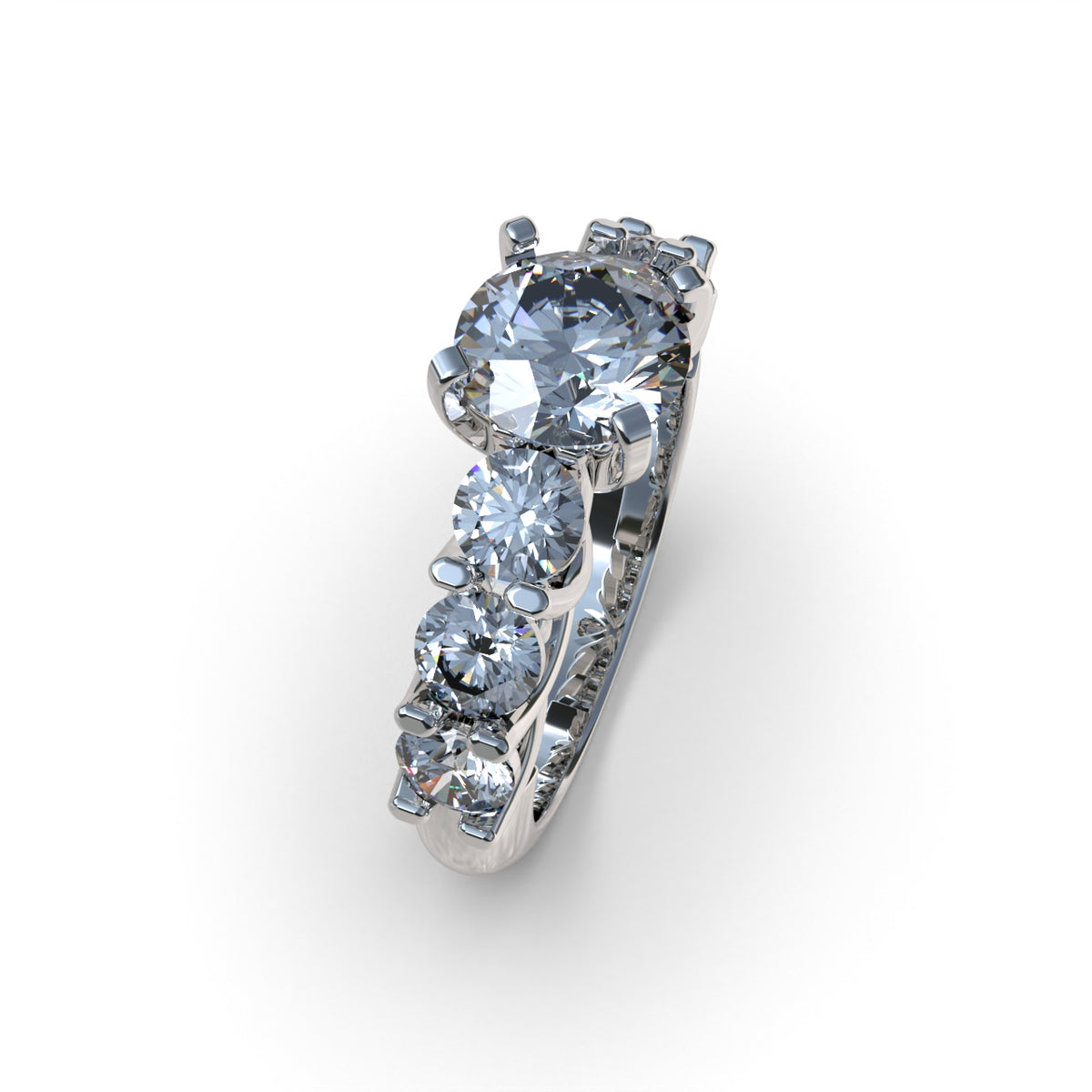 Anillo de flores recuerdos de verano en plata 950