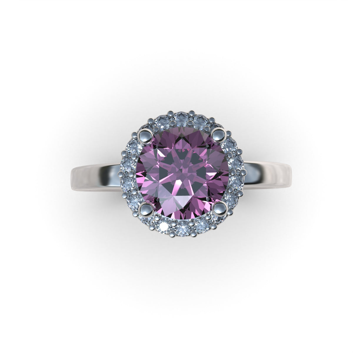 Anillo rosa eterna en plata 950