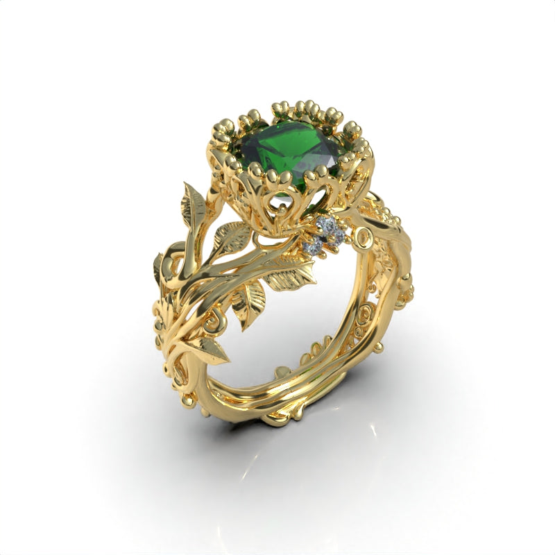 Anillo Naturaleza real Plata 950 | Hecho a Mano | Luya Joyería