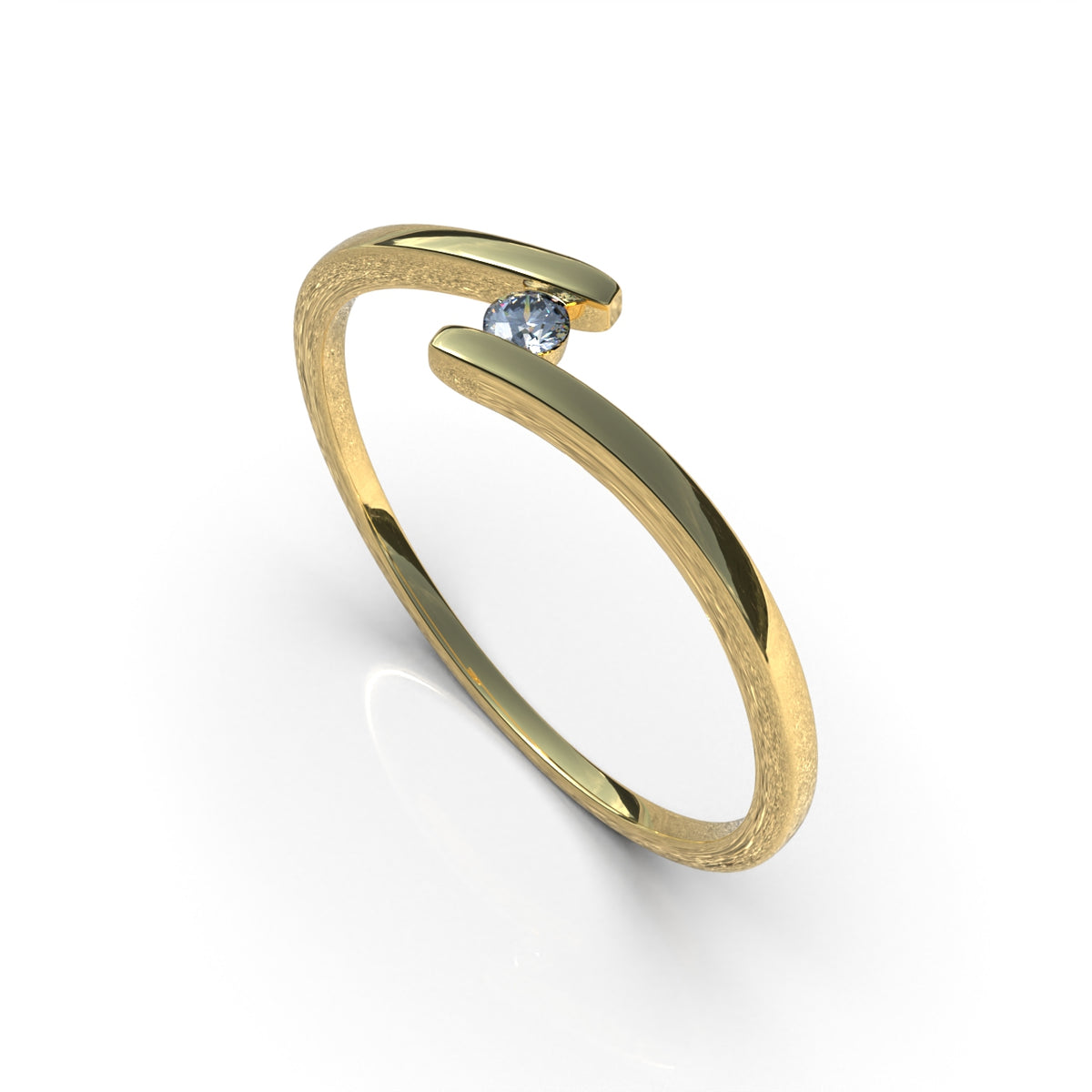 Anillo dúo en oro 18k sólido