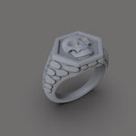 Cargue la imagen en el visor de la galería, Anillo Skull Hex