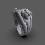 Cargue la imagen en el visor de la galería, Anillo Skull Punk