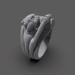 Cargue la imagen en el visor de la galería, Anillo Skull Punk