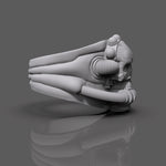 Cargue la imagen en el visor de la galería, Anillo Skull Punk