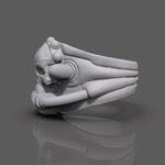 Cargue la imagen en el visor de la galería, Anillo Skull Punk