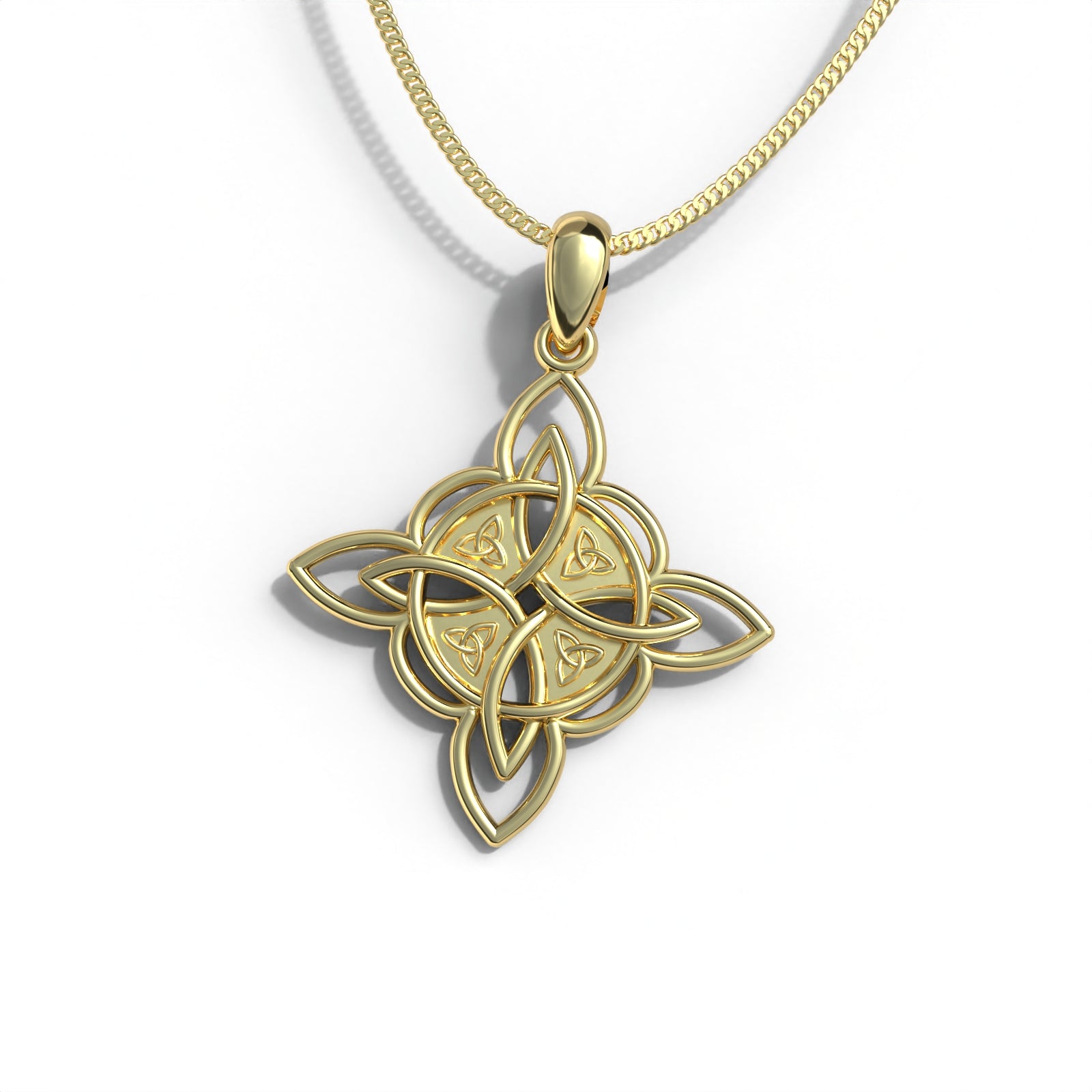 Collar nudo de bruja en Plata 950 sobre fondo neutro — hecho a mano por Luya Joyería Perú