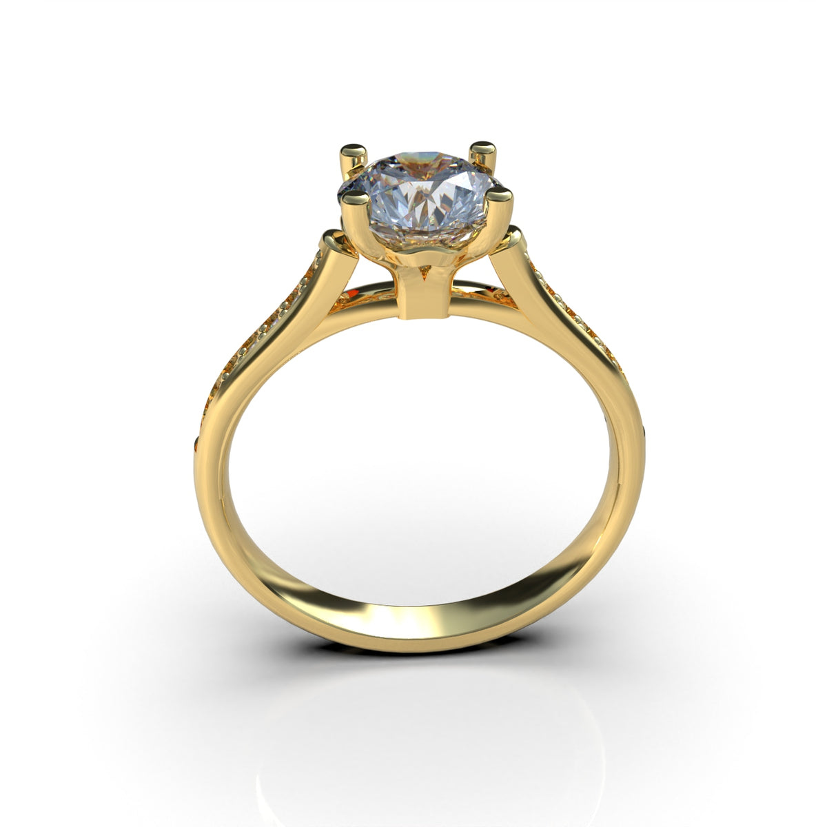 Anillo de compromiso en oro 18k y plata 950 – Duna