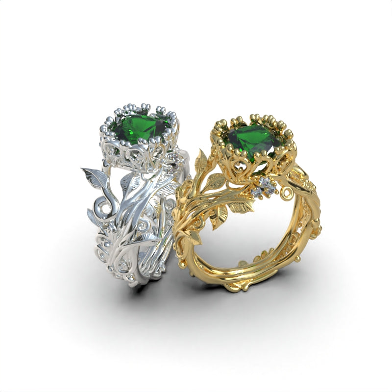 Anillo Naturaleza real Plata 950 | Hecho a Mano | Luya Joyería