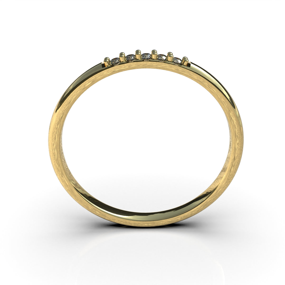 Anillo de 5 piedras en oro 18k sólido