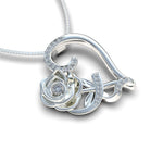 Cargue la imagen en el visor de la galería, Collar de Rosa Corazón