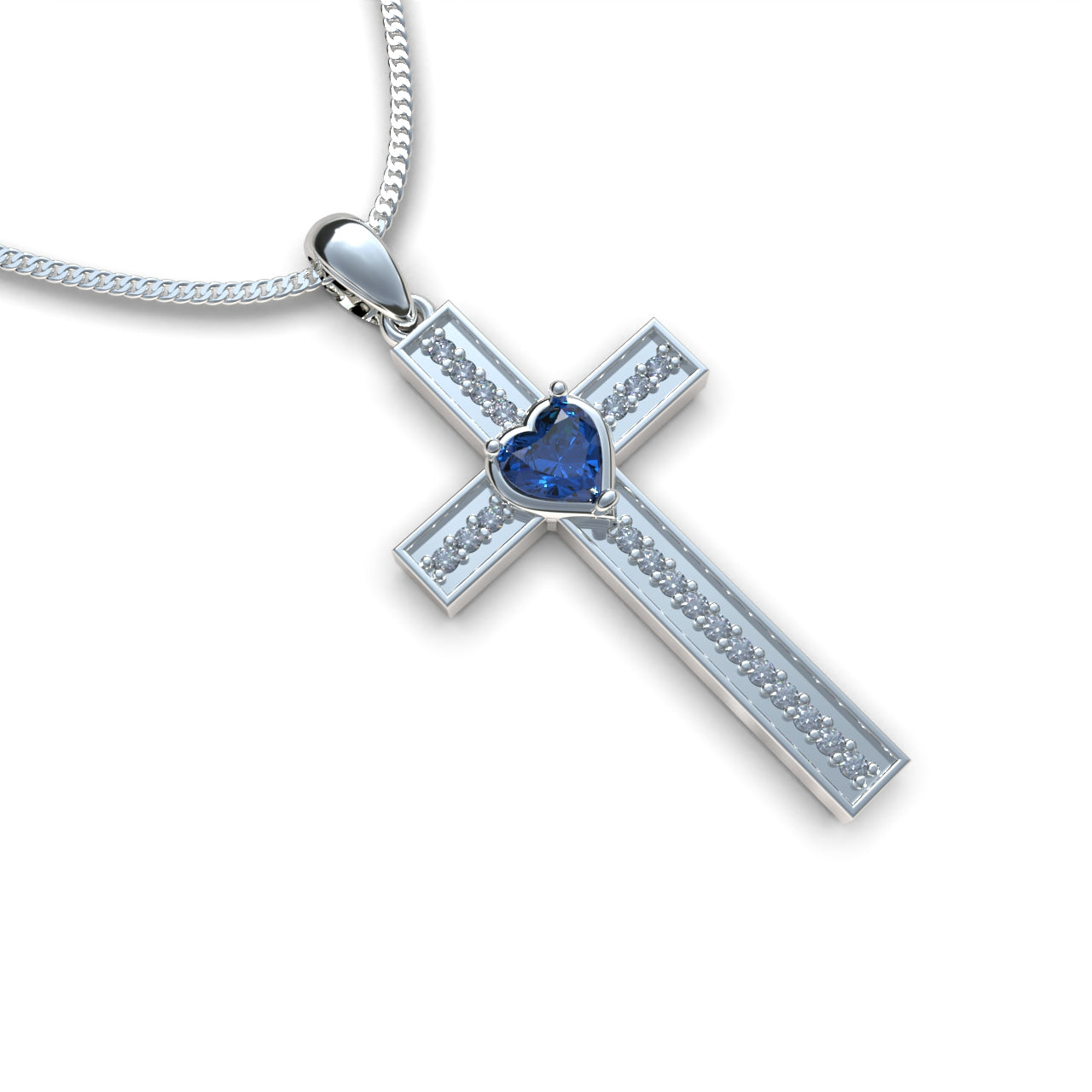 Collar Cruz corazón