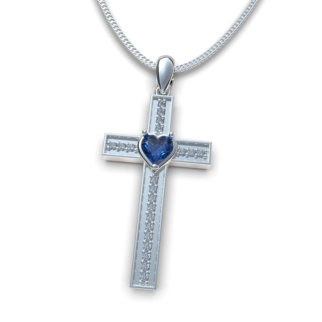 Collar Cruz corazón