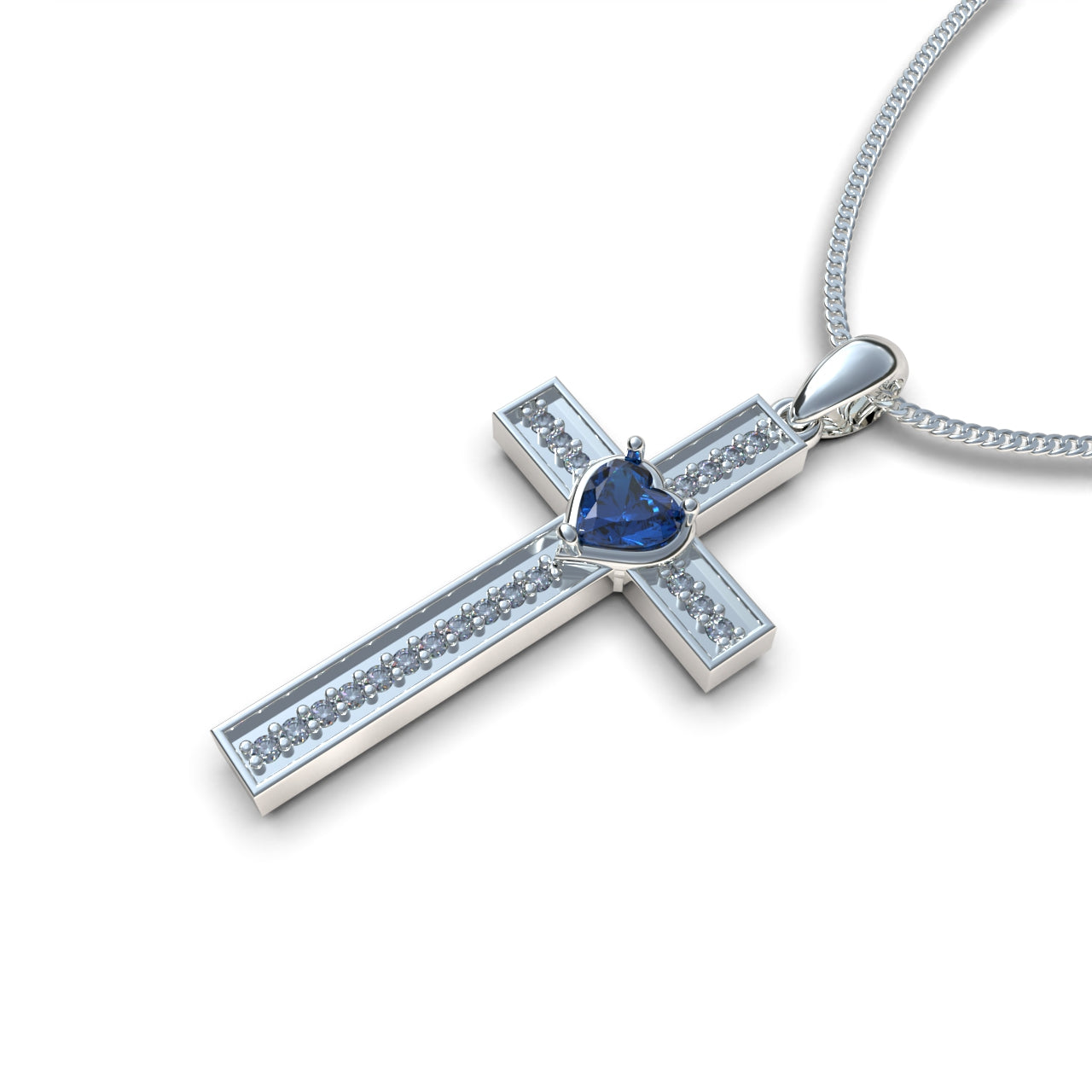 Heart Cross Necklace